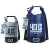 imageLamicall 10L ampamp 40L Dry Bag Waterproof Backpack  Zippered Pocket Roll Top Waterproof Bag Navy Blue ampamp Lemon Yellow