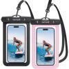 imageLamicall 2 Pack Cell Phone Bag for Mother Mom Birthday Gift for Father Teens Girls Boys Phone Pouch BlackBlack  Pink