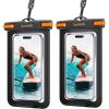 imageLamicall 2 Pack Cell Phone Bag for Mother Mom Birthday Gift for Father Teens Girls Boys Phone Pouch BlackOrange black 7
