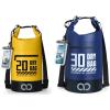 imageLamicall 20L ampamp 30L Dry Bag Waterproof Backpack  Zippered Pocket Roll Top Waterproof Bag Navy Blue ampamp Lemon Yellow