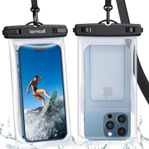 imageLamicall 2 Pack Cell Phone Bag for Mother Mom Birthday Gift for Father Teens Girls Boys Phone Pouch BlackFloat white