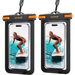 imageLamicall 2 Pack Cell Phone Bag for Mother Mom Birthday Gift for Father Teens Girls Boys Phone Pouch BlackOrange black 7