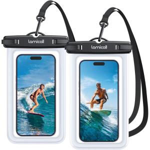 imageLamicall 2 Pack Cell Phone Bag for Mother Mom Birthday Gift for Father Teens Girls Boys Phone Pouch BlackTransparent7