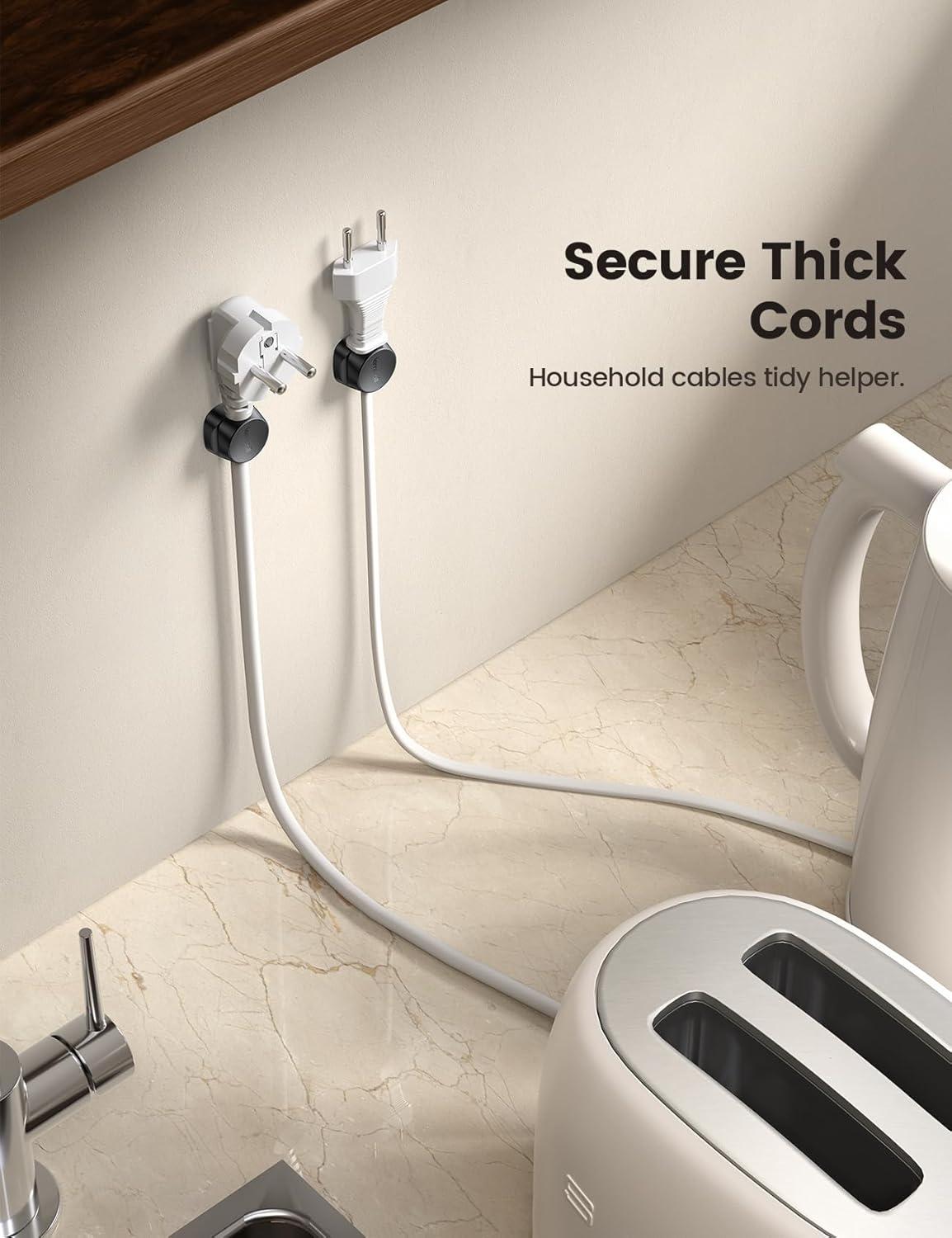 image12Pack Cord Organizer Spring Clips Office Desk Accessories  Lamicall Desk Cable Management Clips Dorm Room Bedroom Essentials Phone Charger Cord Holder Wire Organizer Keeper for NightstandBlack