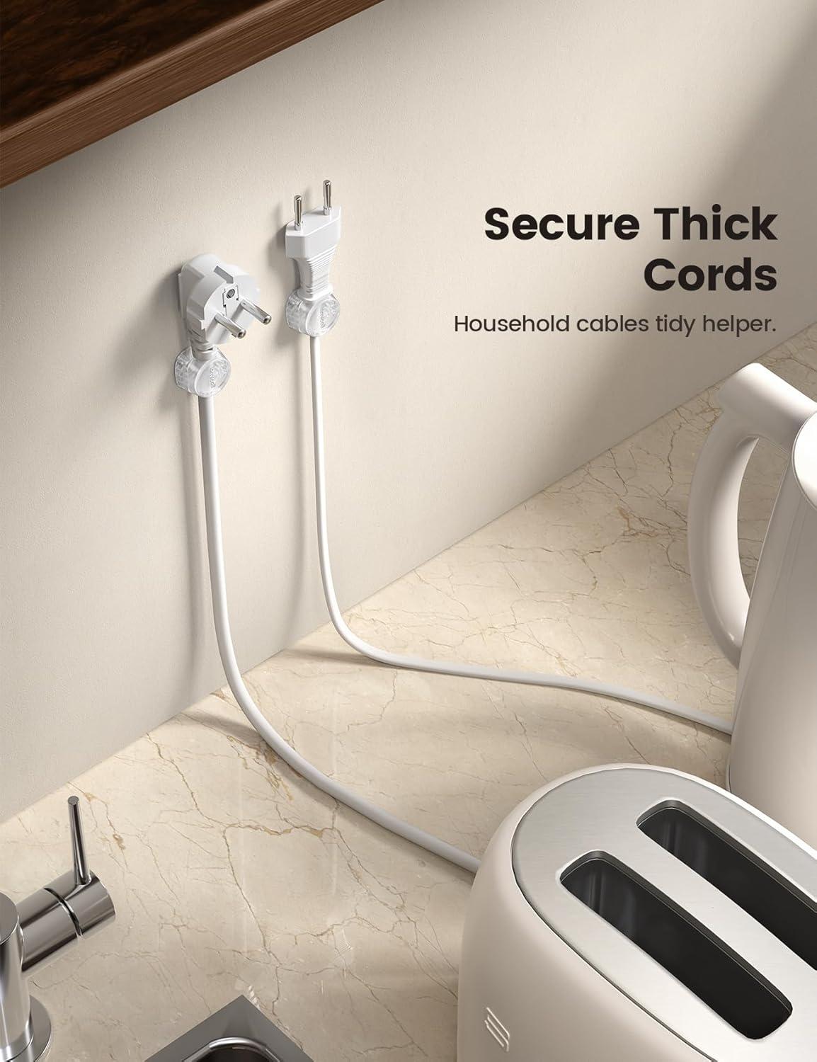image12Pack Cord Organizer Spring Clips Office Desk Accessories  Lamicall Desk Cable Management Clips Dorm Room Bedroom Essentials Phone Charger Cord Holder Wire Organizer Keeper for NightstandTransparent