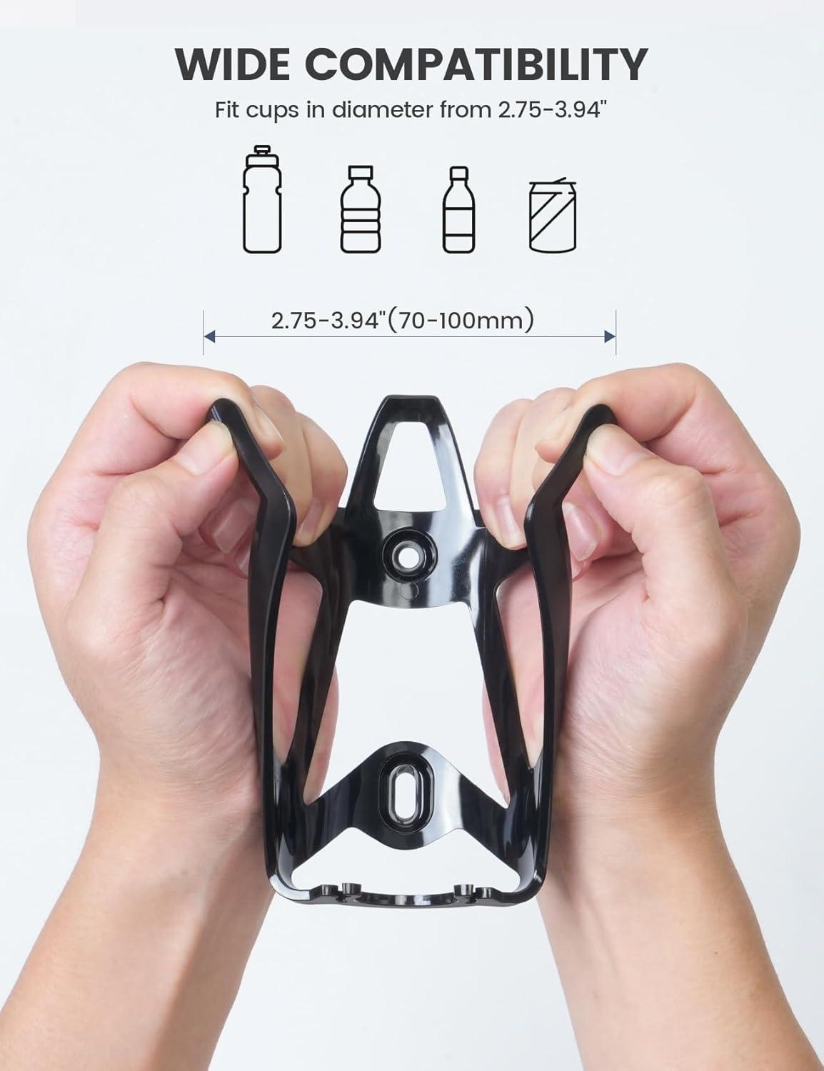 imageLamicall Bike Water Bottle Holder  12 Oz Ultralight ampamp Sturdy Bike Cup Holder Bicycle Drink Cage Cycling Bike Water Bottle Cage with Screw Tool for 275394quot Diameter BottlesBlack
