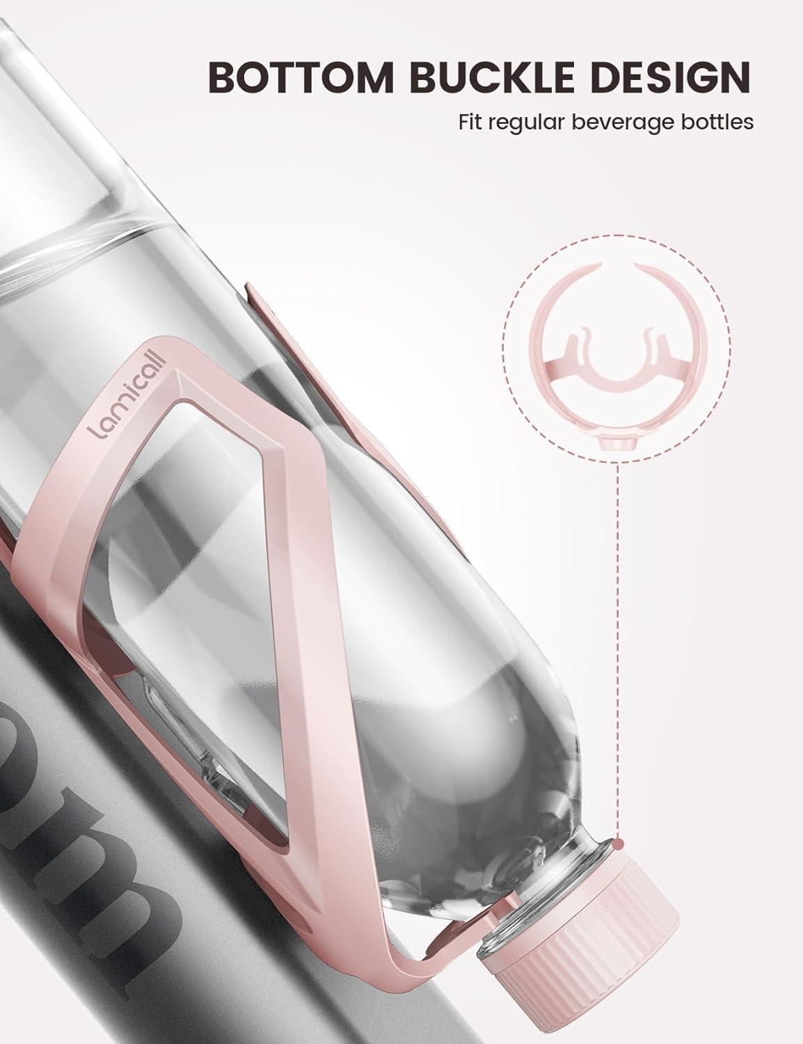 imageLamicall Bike Water Bottle Holder  12 Oz Ultralight ampamp Sturdy Bike Cup Holder Bicycle Drink Cage Cycling Bike Water Bottle Cage with Screw Tool for 275394quot Diameter BottlesPink