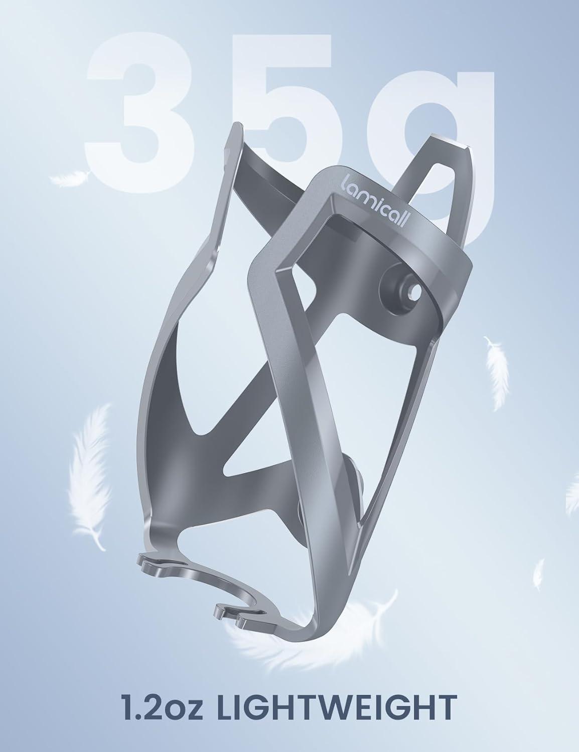 imageLamicall Bike Water Bottle Holder  12 Oz Ultralight ampamp Sturdy Bike Cup Holder Bicycle Drink Cage Cycling Bike Water Bottle Cage with Screw Tool for 275394quot Diameter BottlesGray