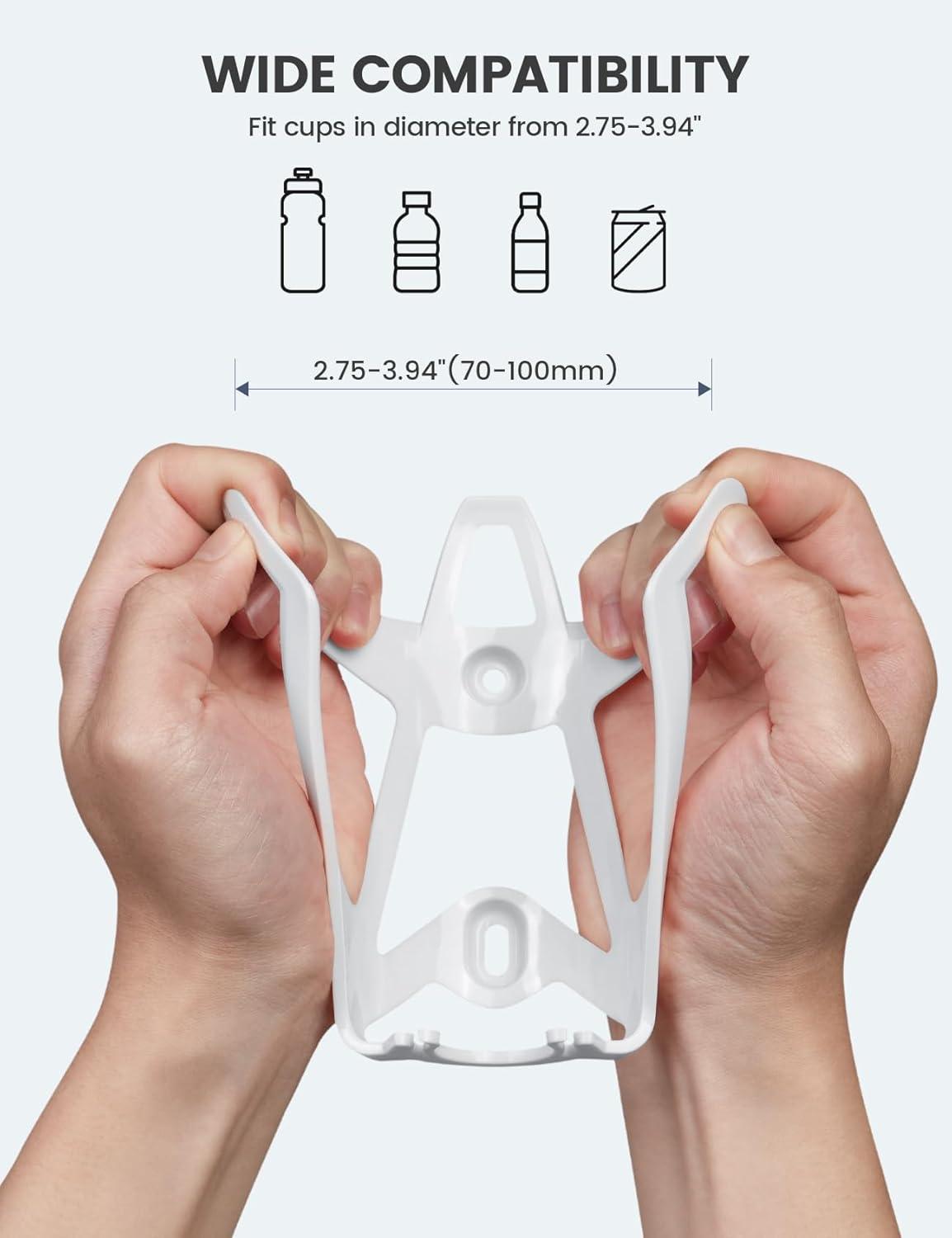 imageLamicall Bike Water Bottle Holder  12 Oz Ultralight ampamp Sturdy Bike Cup Holder Bicycle Drink Cage Cycling Bike Water Bottle Cage with Screw Tool for 275394quot Diameter BottlesWhite