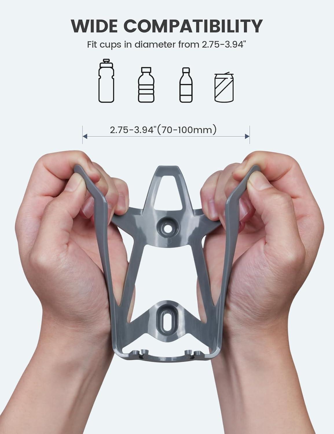 imageLamicall Bike Water Bottle Holder  12 Oz Ultralight ampamp Sturdy Bike Cup Holder Bicycle Drink Cage Cycling Bike Water Bottle Cage with Screw Tool for 275394quot Diameter BottlesGray