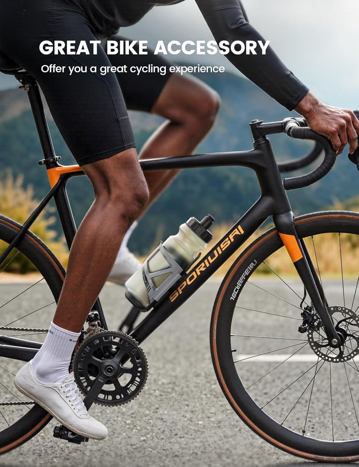 imageLamicall Bike Water Bottle Holder  Tracker Storage Adjustable Spring Design Bike Cup Holder Bicycle Drink Cage Cycling Bike Water Bottle Cage with Screws Tool for 228339quot Diameter Bottles228339 Diameter