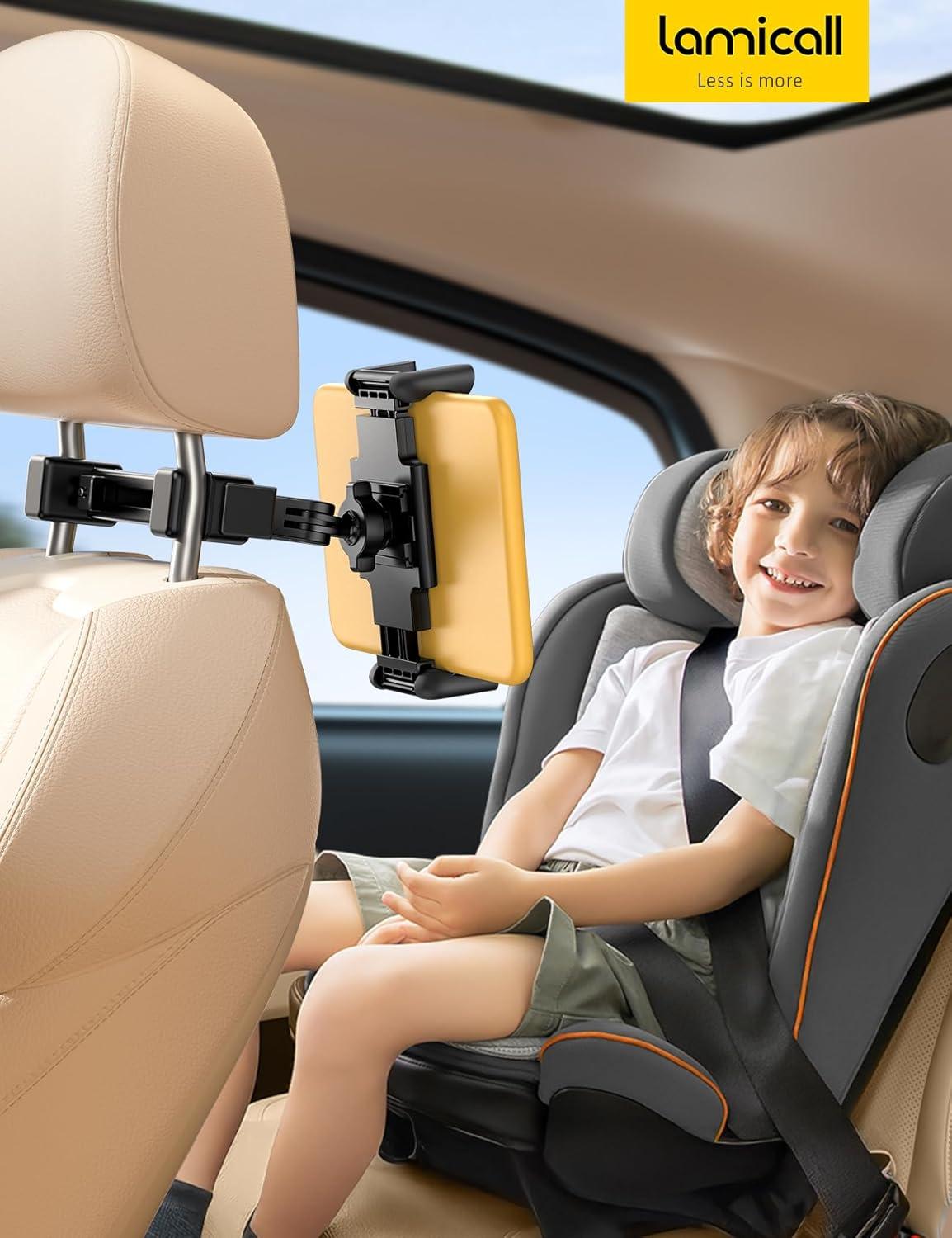 imageLamicall Car Headrest Tablet Holder  Lockable Thick Case Friendly Foldable Clip Car Backseat Tablet Mount Car Accessories for Kids for iPad Pro Air Mini Galaxy Fire HD 4713quot Tablets4713 Tablets