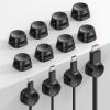 image12Pack Cord Organizer Spring Clips Office Desk Accessories  Lamicall Desk Cable Management Clips Dorm Room Bedroom Essentials Phone Charger Cord Holder Wire Organizer Keeper for NightstandBlack