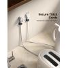 image12Pack Cord Organizer Spring Clips Office Desk Accessories  Lamicall Desk Cable Management Clips Dorm Room Bedroom Essentials Phone Charger Cord Holder Wire Organizer Keeper for NightstandBlack