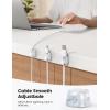 image12Pack Cord Organizer Spring Clips Office Desk Accessories  Lamicall Desk Cable Management Clips Dorm Room Bedroom Essentials Phone Charger Cord Holder Wire Organizer Keeper for NightstandTransparent