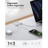 image6Pack Cord Organzier Spring Clip Holder  Lamicall 3in1 Small Clips for Desk Cable Management Adhesive Adjustable Cable Clips Holder for Charger Wire USB Cord Office Car Desk AccessoriesWhite
