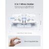 image6Pack Cord Organzier Spring Clip Holder  Lamicall 3in1 Small Clips for Desk Cable Management Adhesive Adjustable Cable Clips Holder for Charger Wire USB Cord Office Car Desk AccessoriesWhite