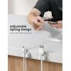 image6Pack Cord Organzier Spring Clip Holder  Lamicall 3in1 Small Clips for Desk Cable Management Adhesive Adjustable Cable Clips Holder for Charger Wire USB Cord Office Car Desk AccessoriesWhite