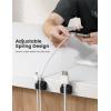 image6Pack Cord Organzier Spring Clip Holder  Lamicall 3in1 Small Clips for Desk Cable Management Adhesive Adjustable Cable Clips Holder for Charger Wire USB Cord Office Car Desk AccessoriesBlack