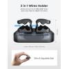 image6Pack Cord Organzier Spring Clip Holder  Lamicall 3in1 Small Clips for Desk Cable Management Adhesive Adjustable Cable Clips Holder for Charger Wire USB Cord Office Car Desk AccessoriesBlack