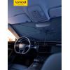 imageLamicall Car Windshield Sunshade Umbrella  5Layer UV Block 10Rib Fiberglass Frame for Heat Insulation 53quotx30quot Front Window Interior Sun Protection for Compact Sedan SUV Windshield