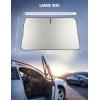 imageLamicall Car Windshield Sunshade Umbrella  5Layer UV Block 10Rib Fiberglass Frame for Heat Insulation 64quotx34quot Front Window Interior Sun Protection for Large SUV Truck Windshield