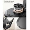 imageLamicall Cell Phone Stand for Desk  360 Rotation Sturdy Adjustable Desktop Phone Holder Foldable Mobile Stand Office Desk Accessories for iPhone 16 15 14 Pro Max Galaxy S25 S24 All PhonesBlack