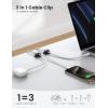 imageLamicall Cord Organizer Spring Clip Holder  1 Small Clip Hold 3 Cords Desk Cable Management Holder Adhesive Phone Charger Wire Keeper for Nightstand Office Car Desk Accessories 3PcsBlack