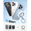 imageLamicall Magnetic Phone Ring Grip Stand  2025 Stable DualHinge Ring Kickstand Finger Holder Super Magnet 360 Rotation Ring Grip for MagSafe Accessories for iPhone 16 15 14 Pro Max White