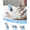 imageLamicall Magnetic Phone Ring Grip Stand  2025 Stable DualHinge Ring Kickstand Finger Holder Super Magnet 360 Rotation Ring Grip for MagSafe Accessories for iPhone 16 15 14 Pro Max White