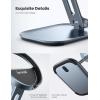 imageLamicall Phone Stand for Apple 15W MagSafe Charger  Collasple Adjustable Charging Holder Dock Cradle for Desk Compatible with Airpods iPhone 16 15 14 13 12 Plus Pro Pro Max Grey Stand Only