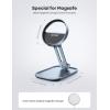 imageLamicall Phone Stand for Apple 15W MagSafe Charger  Collasple Adjustable Charging Holder Dock Cradle for Desk Compatible with Airpods iPhone 16 15 14 13 12 Plus Pro Pro Max Grey Stand Only