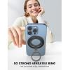 imageLamicall for MagSafe Magnetic Phone Grip Stand  2025 Upgrade DualHinge Finger Ring Holder Phone Kickstand Super Magnet 360 Rotation Ring for Mag Safe Accessories for iPhone 16 Pro Max Androids