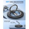 imageLamicall for MagSafe Magnetic Phone Grip Stand  2025 Upgrade DualHinge Finger Ring Holder Phone Kickstand Super Magnet 360 Rotation Ring for Mag Safe Accessories for iPhone 16 Pro Max Androids