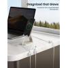 imageMagnetic Cable Clips Cord Organizer  Lamicall 8Pack CrystalClear ampamp Silver Shine Cable Management Holder for Phone Charging Cord Strong Adhesive for Nightstand Home Office Desk Decor Accessories Snow White