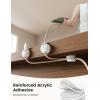 imageMagnetic Cable Clips Cord Organizer  Lamicall 8Pack CrystalClear ampamp Silver Shine Cable Management Holder for Phone Charging Cord Strong Adhesive for Nightstand Home Office Desk Decor Accessories Snow White
