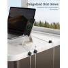 imageMagnetic Cable Clips Cord Organizer  Lamicall 8Pack CrystalClear ampamp Silver Shine Cable Management Holder for Phone Charging Cord Strong Adhesive for Nightstand Home Office Desk Decor AccessoriesMisty Black