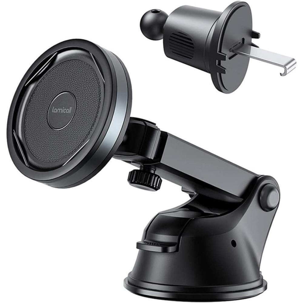 imageLamicall All Lock Car Wndshield Dashboard Air Vent Phone Mount Need Work with All Lock Airbag Case Not Included for iPhone or All Lock Universal Phone Snap Adaptor Not Included