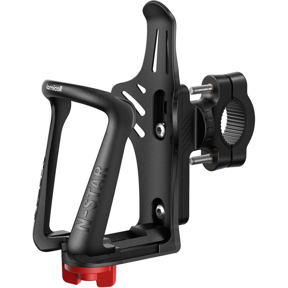imageLamicall Bike Water Bottle Holder  for 2275quot Diameter Bottles for Handlebar ampamp Frame Motorcycle Cup Holder Bicycle Drink Cage with Screw Tool Fit Standard and Smaller Size Bottles2275 Bottles