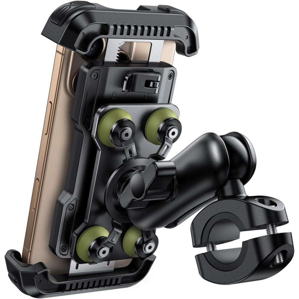 imageLamicall Motorcycle Phone Mount Holder  Dual Vibration Dampener Metal Adjustment Arm Motorcycle Cell Phone Holder Bike Handlebar Phone Mount for iPhone 1615 1413 Pro Max 4767quot PhonesGreen