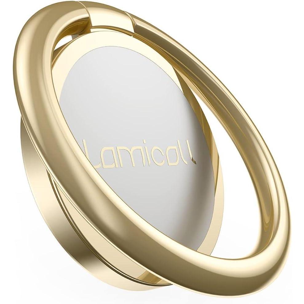 imageLamicall Rose Gold Cell Phone Ring Universal Cell Phone Finger Grip Holder Mothers Day for Mother Compatible with iPhon 16 15 Pro Max XR X Galaxy S25 S24 All Android Smartphone AccessoriesGold