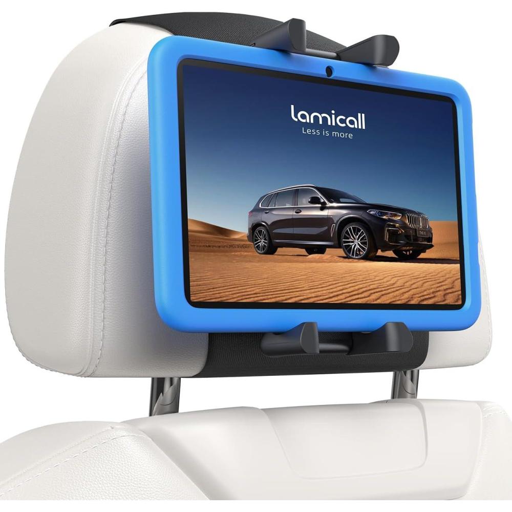 imageLamicall Tablet Holder for Car Headrest  Thick Case Friendly 360 Rotation Car Tablet Mount for Backseat Road Trip Essentials for Kids for iPad Pro Air Mini Galaxy Fire HD 6113quot Tablets