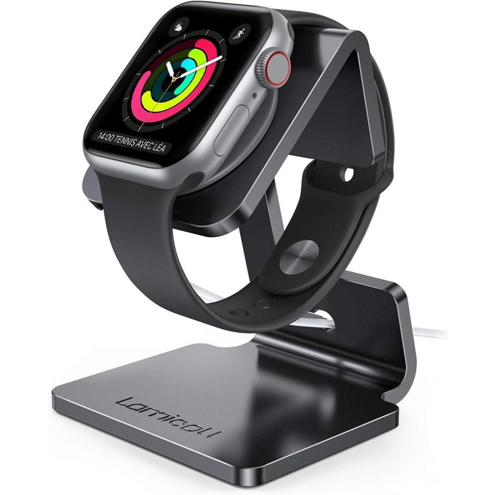 imageLamicall Watch Stand for Apple Watch Magnetic Fast Charger  Desk Charging Stand Holder Dock for Apple iWatch Series SE 10 9 8 7 6 5 4 3 2 1 Series Ultra49mm 46mm 45mm 44mm 42mm 41mm 40mm 38mm1Black