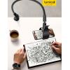 imageLamicall Gooseneck Phone Holder Bed  Nylon Braided Flexible Arm 38inch Overall Length 360 Adjustable Clamp Clip Overhead Cell Phone Mount Stand for Bed Desk 47 CellphoneBlack