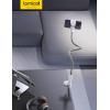 imageLamicall Gooseneck Phone Holder Bed  Nylon Braided Flexible Arm 38inch Overall Length 360 Adjustable Clamp Clip Overhead Cell Phone Mount Stand for Bed Desk 47 CellphoneGrey