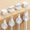 imageLamicall 12Pack Spring Cord Organizer Office Desk Accessories Desk Cable Management Clips Phone Charger Cord Holder for Nightstand Home Workspace Organization Accessories Dorm Room Essentials8Pack