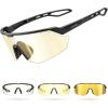 imageLamicall 24g Polarized Sports Sunglasses for Men Women  UV400 Protection Sun Glasses for Running Cycling Baseball FishingBlack Framephotochromic Gold Lens