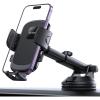 imageLamicall Car Phone Holder  Strongest MilitaryGrade Suction Cup 360 Rotation Phone Holders for Your Car Quick Release Adjustable Car Phone Mount Dashboard for iPhone 16 Galaxy Smartphone TruckNEW Upgraded  Dark grey