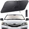 imageLamicall Car Windshield Sunshade Umbrella  5Layer UV Block 10Rib Fiberglass Frame for Heat Insulation 53quotx30quot Front Window Interior Sun Protection for Compact Sedan SUV Windshield