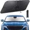 imageLamicall Car Windshield Sunshade Umbrella  5Layer UV Block 10Rib Fiberglass Frame for Heat Insulation 57quotx33quot Front Window Interior Sun Protection for Medium Sedan SUV Windshield57x33